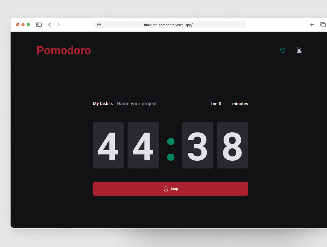 Pomodoro countdown